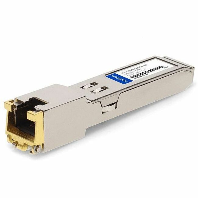 AddOn Cisco&reg; GLC-T and Dell&reg; SFP-1G-T-DE Compatible TAA Compliant 1000Base-TX SFP Transceiver (Copper, 100m, RJ-45)