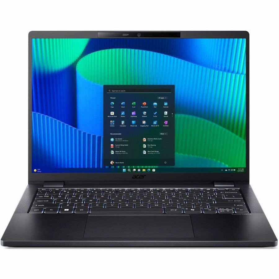 Acer TravelMate P6 14 TMP614-73T TMP614-73T-78TG 14" Touchscreen Notebook - WUXGA - 60 Hz - Intel Core Ultra 7 165H - 32 GB - 1 TB SSD - English Keyboard - Black