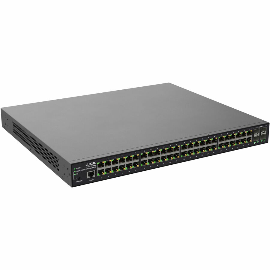Luxul 1Gb L2/L3 Managed Switch - 48 PoE+, 4 SFP Front-Facing Ports - TAA Compliant