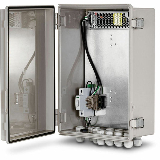 TRENDnet Outdoor IP68 Weatherproof Power Supply Box Enclosure, TI-CA3K, Power Supply and Surge Protector Included, IK10 Impact Protection, Power Supply Supports up to 200W (55V DC, 3.6A), White