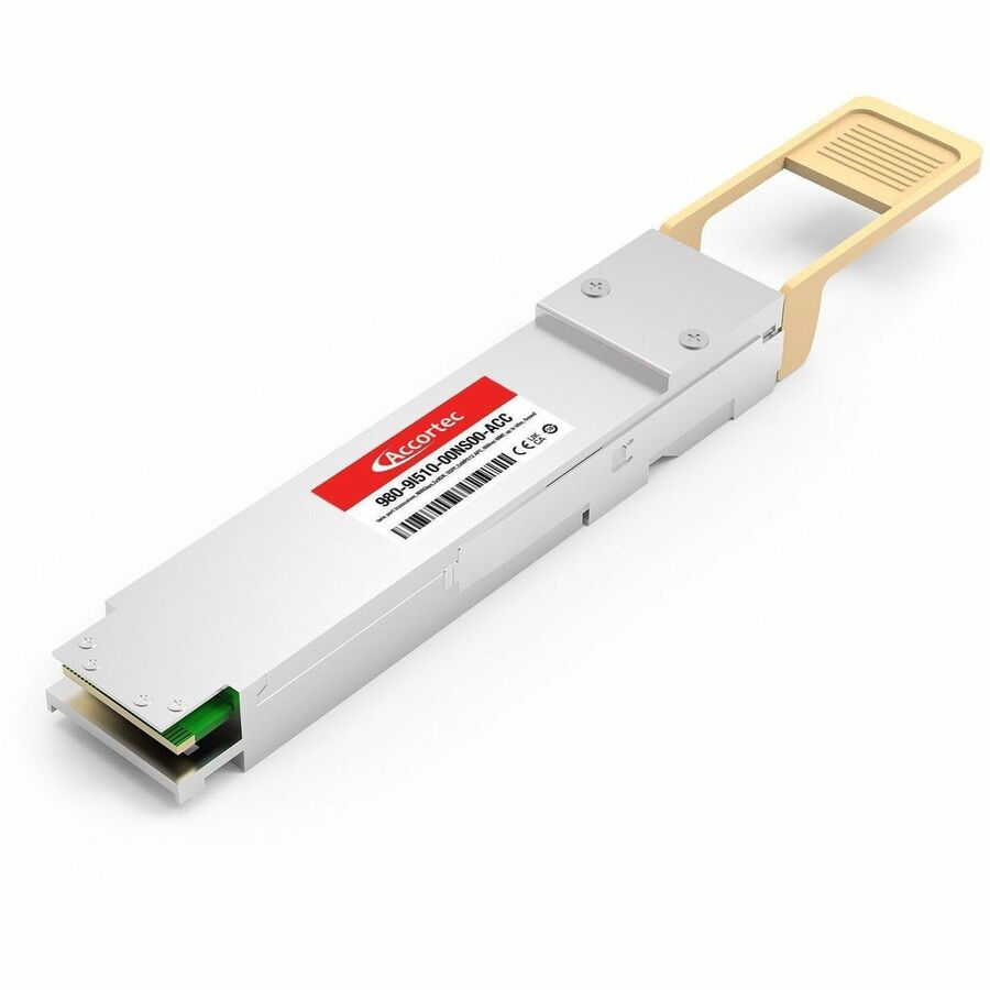 Accortec Twin Port Transceiver, 800Gbps, 2xNDR, OSFP, 2xMPO12 APC, 850nm MMF 50m, Finned NVIDIA Compatible