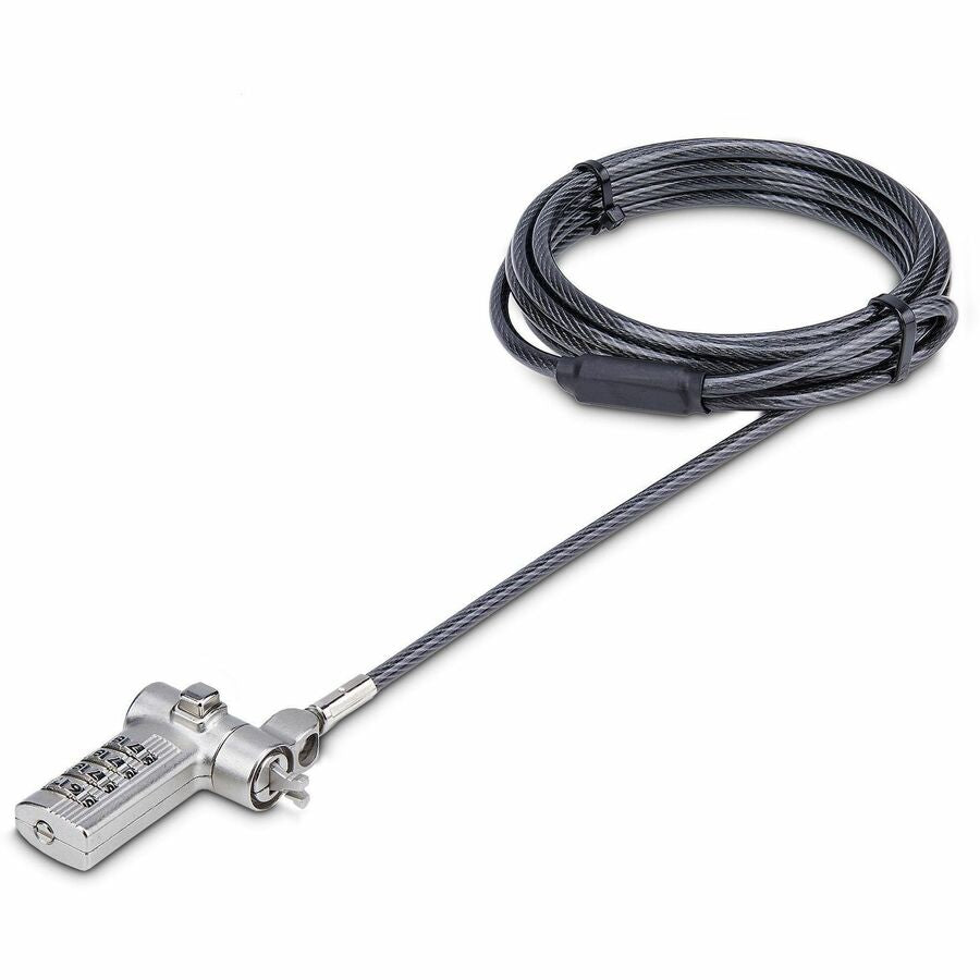 StarTech 25-Pack Universal Laptop Lock 6.6ft, Serialized Combo Security Cable For Notebook, Compatible w/Noble Wedge&reg;/Nano/K-Slot, TAA