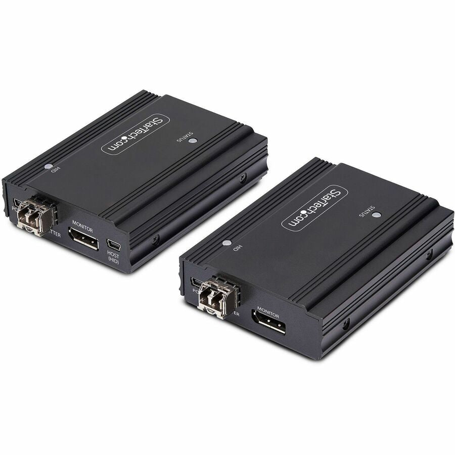 StarTech DisplayPort KVM Extender over Fiber Optic, 4K 60Hz Console Extender Kit Up to 984ft/300m, 2x 10G SFP+ Multi-mode Modules, TAA