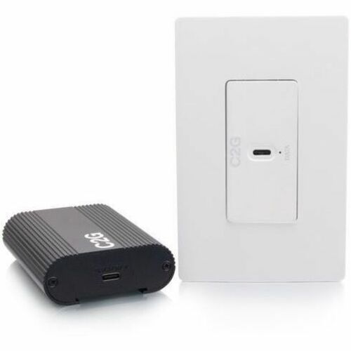 C2G Superbooster&reg; USB Camera Extender Over Cat Single Gang Wall Plate to Box Kit