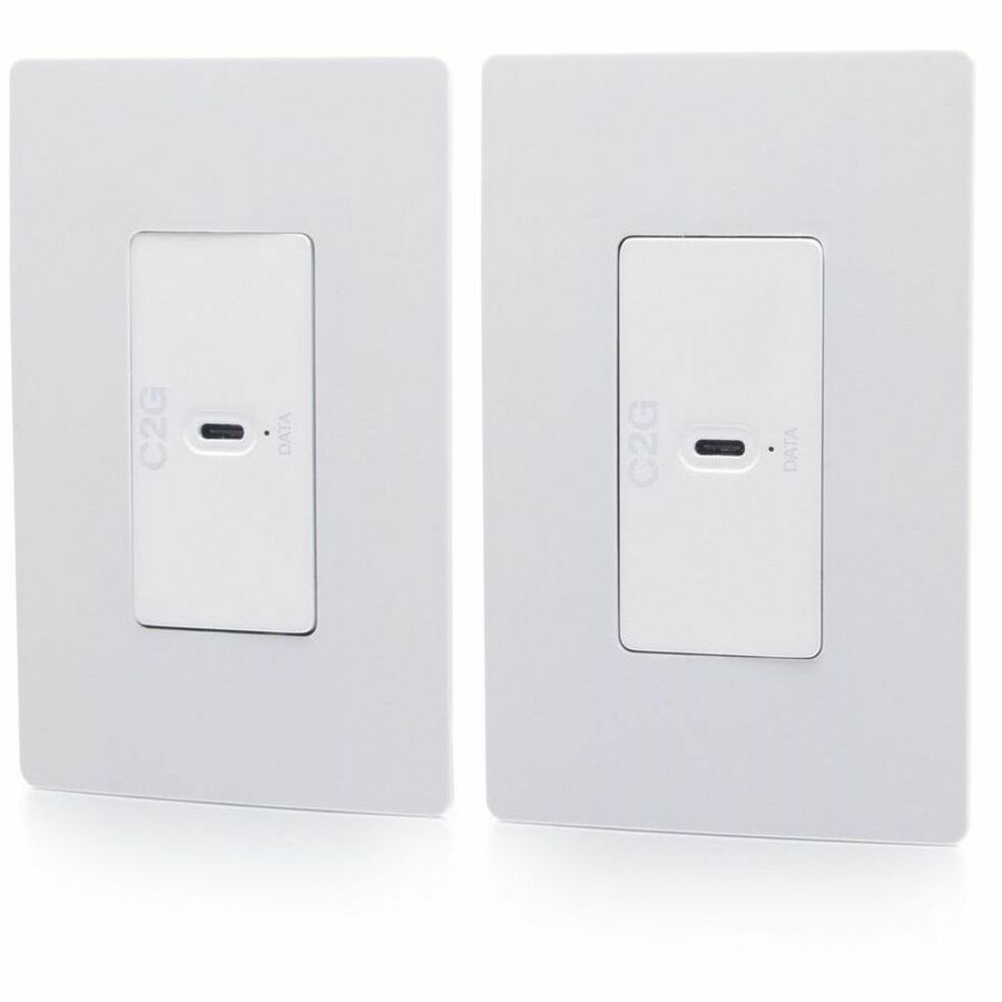 C2G Superbooster&reg; USB Camera Extender Over Cat Single Gang Wall Plate to Single Gang Wall Plate Kit