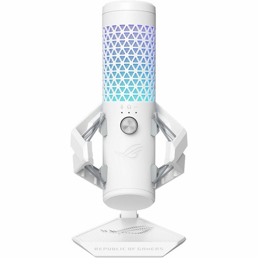 Asus ROG Carnyx Wired Condenser Microphone for Gaming, Vocals, Voice, Recording, Live Streaming, Podcasting, Notebook, Computer - White