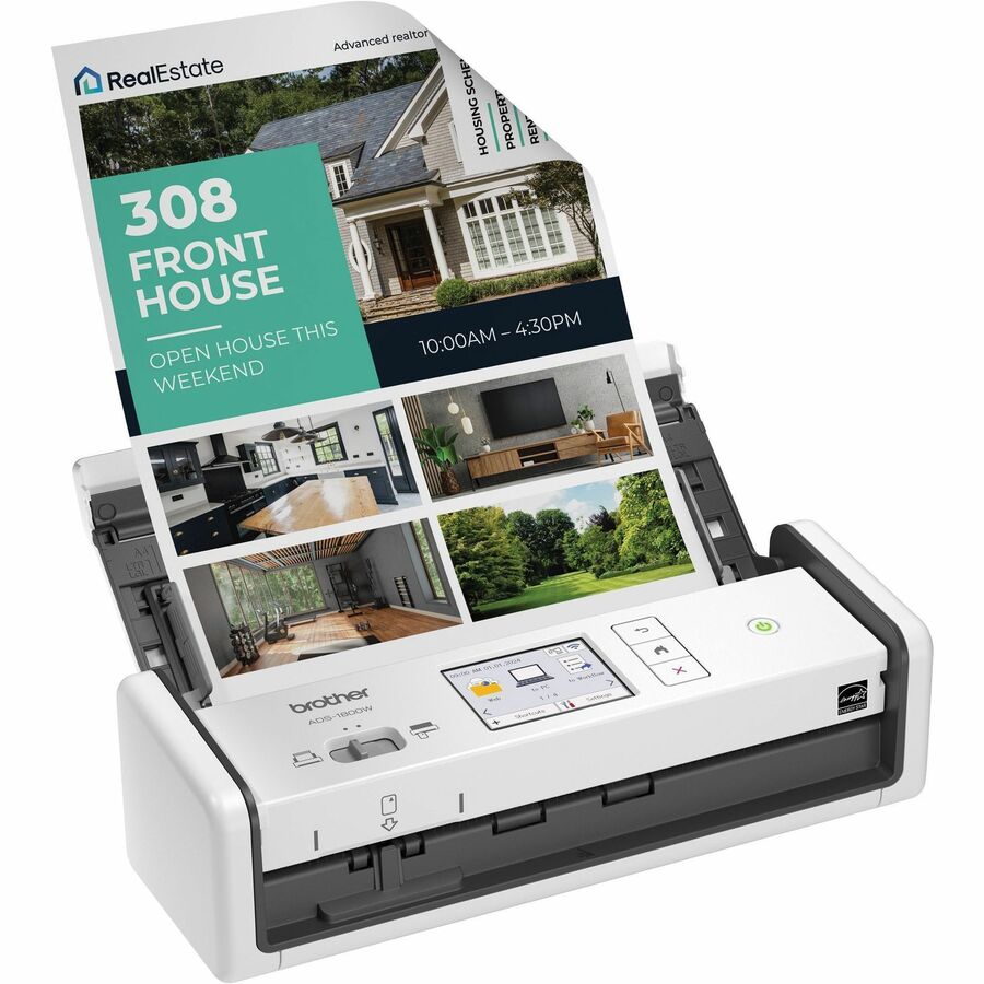 Brother ADS-1800W Sheetfed Scanner - 600 dpi Optical - White