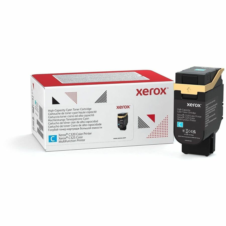 Xerox Genuine Xerox&reg; C320 Color Printer, C325 Color Multifunction Printer Cyan High capacity Toner Cartridge (5500 Pages) - 006R04828