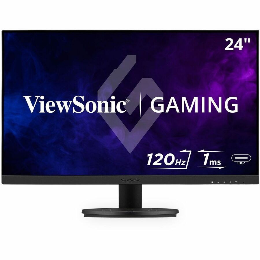 ViewSonic VX2416A 24 Inch 1080p Gaming Monitor, IPS Display with 120Hz and 1ms for Smooth Gameplay, Eye Care Technology, DisplayPort for Daisy Chain, USB-C, and HDMI Inputs