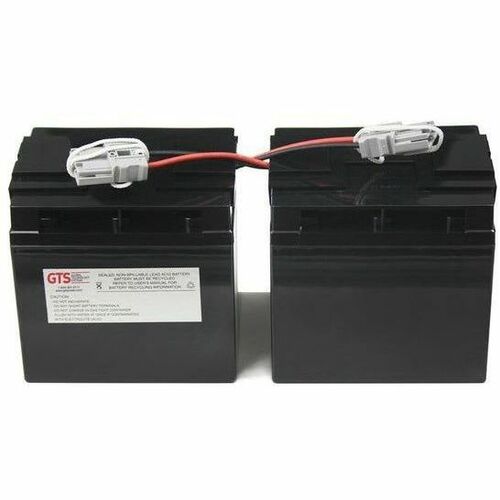 GTS UPS replacement battery for APC RBC55; designed for use with APC DLA2200, SUA2200, SUA2200XL, SUA3000, SUA3000XL, SUA3000XLT, SUA5000RMT5U (2); sealed lead acid; 100% OEM compatible; fully assembled; 24 month warranty