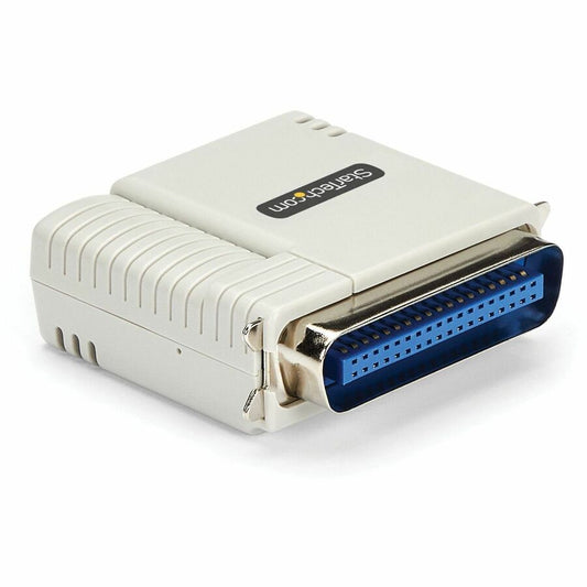 StarTech Ethernet to Parallel Network Print Server, 10/100 LAN, Windows/macOS/Linux, Centronics Ethernet Printer Server Adapter, TAA