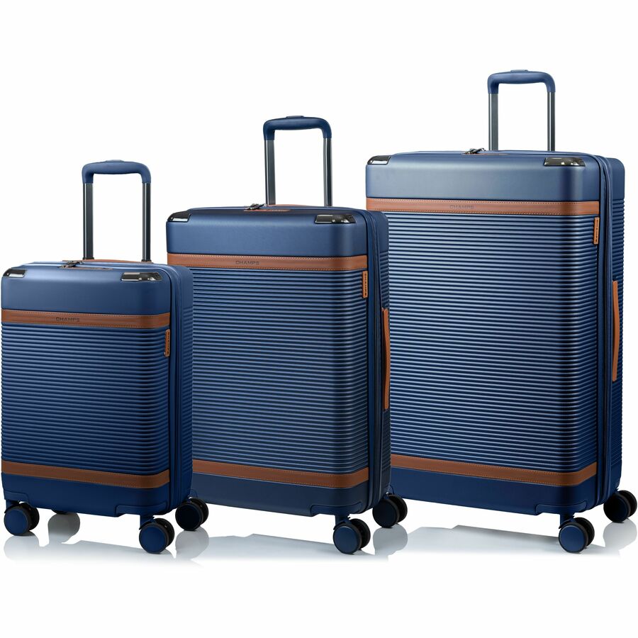 CHAMPS Vintage III Collection - 3-piece Hardside Luggage set - Navy