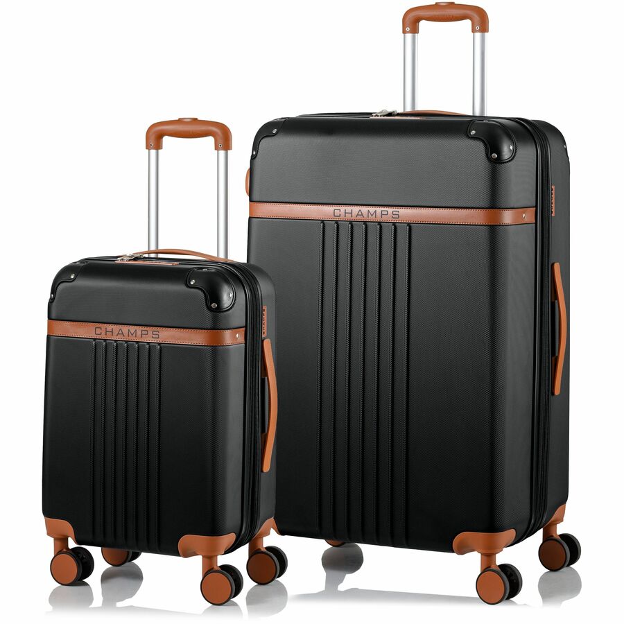 CHAMPS Vintage Collection - 2-piece Hardside Luggage set - Black