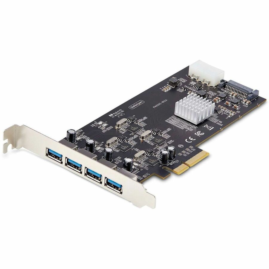 StarTech 4-Port USB PCIe Card, USB 3.2 5Gbps, PCI Express Expansion Card with 4x Independent USB Controllers, 4x USB-A Ports