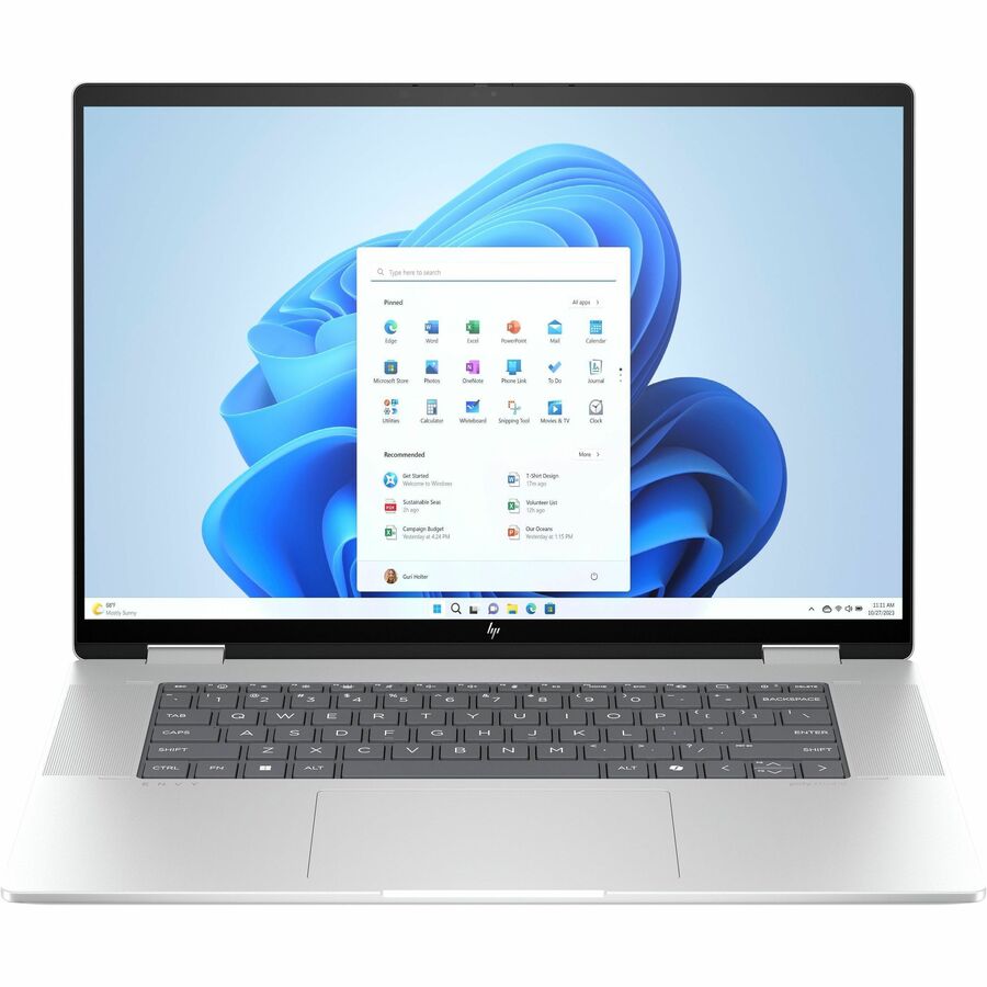 HP ENVY x360 16-ac0000 16-ac0023dx 16" Touchscreen Convertible 2 in 1 Notebook - WUXGA - Intel Core Ultra 7 155U - 16 GB - 1 TB SSD - Glacier Silver