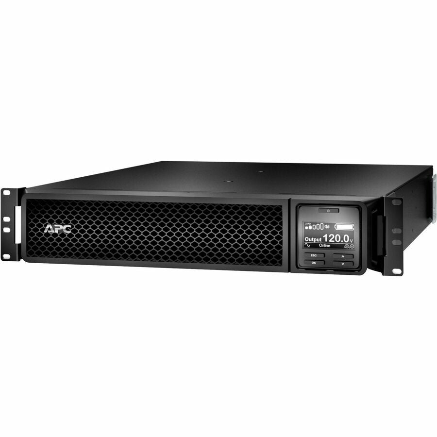 APC Smart-UPS On-Line, 2200VA, Rackmount 2U, 120V, 6x 5-20R+1x L5-20R NEMA outlets, Network Card, Extended runtime, W/ rail kit [TAA]