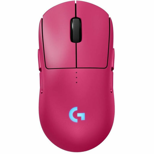 Logitech G PRO 2 LIGHTSPEED Wireless Gaming Mouse, Right- or Left-Handed Mouse with up to 4 Customizable and Switchable Magnetic Side Buttons, 32k DPI Sensor, USB-C Charging, for PC/Mac - Magenta