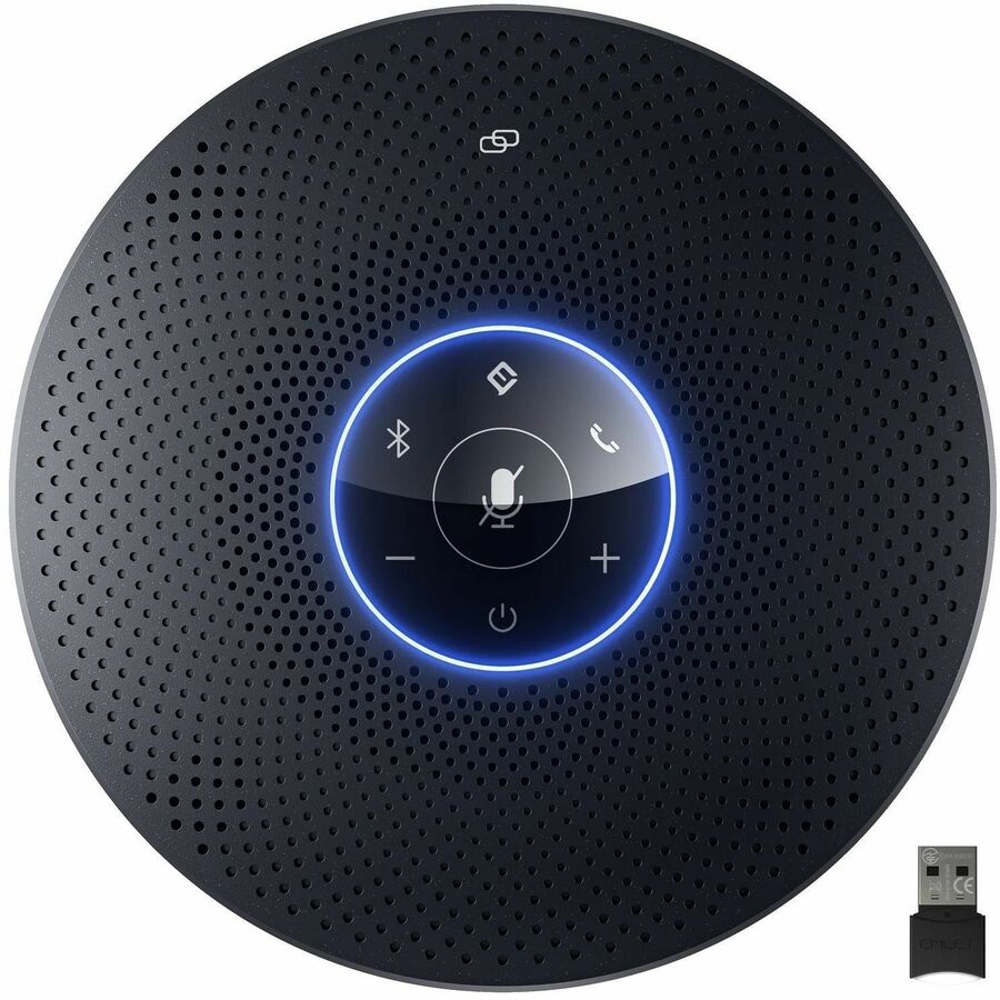 EMEET M2 Max - four Mics 360&deg; Noise Reduction and Echo Cancellation Speakerphone for up to 15 People conference room, Connect with Dongle/AUX/USB/Bluetooth5.0, 2 Bluetooth connection at a time, supports all Popular OS and conferencing apps