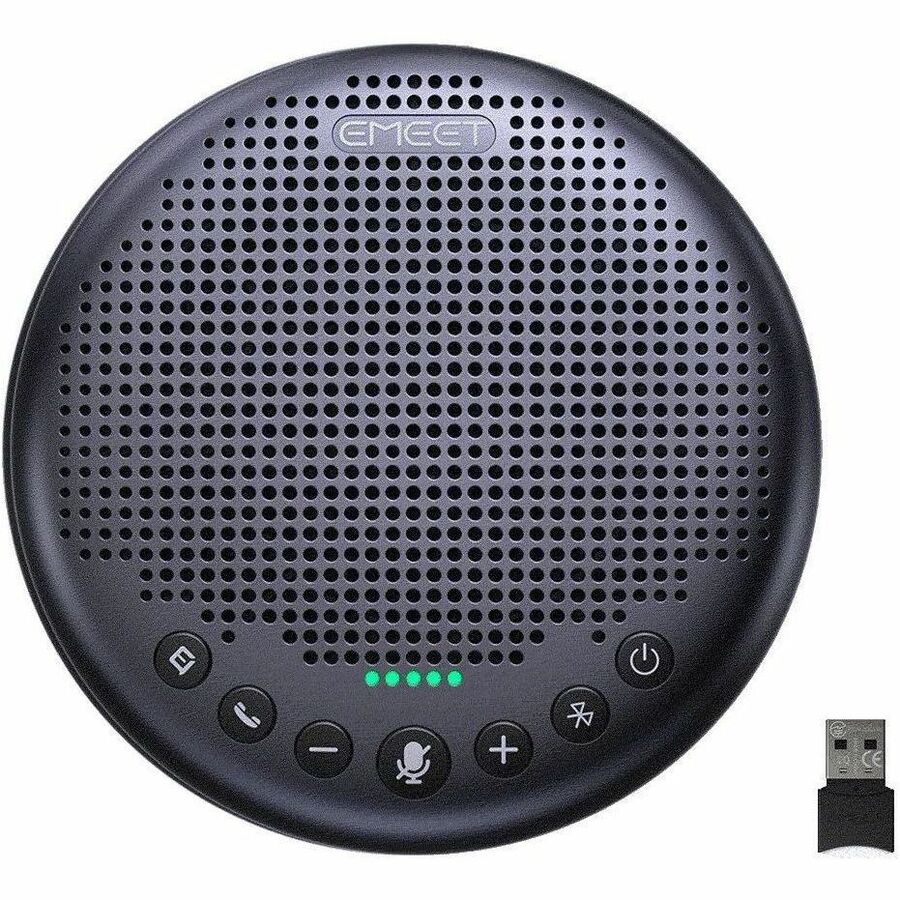EMEET Luna Plus Kit Conference Speaker and Microphone with 8 Mics, 360&deg; Noise Reduction Voice Pickup, Connect with Dongle/USB/Bluetooth5.3 for 10 People or 18 with the extension mic, Compatible with all conferencing apps