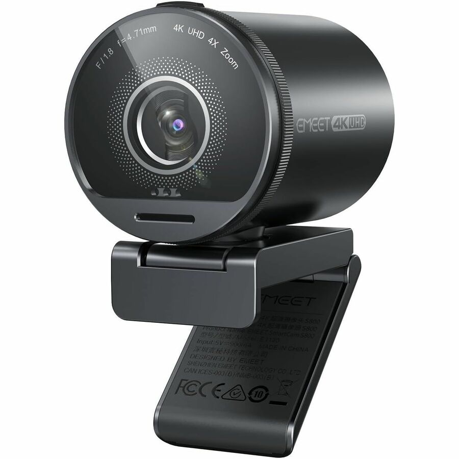 EMEET SmartCam S800 - 4K Webcam for Streaming, Sony 1/2'' Sensor, Supports HDR, PDAF & TOF Dual-autofocus, 1080P@60fps, 2 Noise-Cancelling Mics, 40&deg;-73&deg; FOV, Perfect for Live Streaming & Ultra Clear Meetings