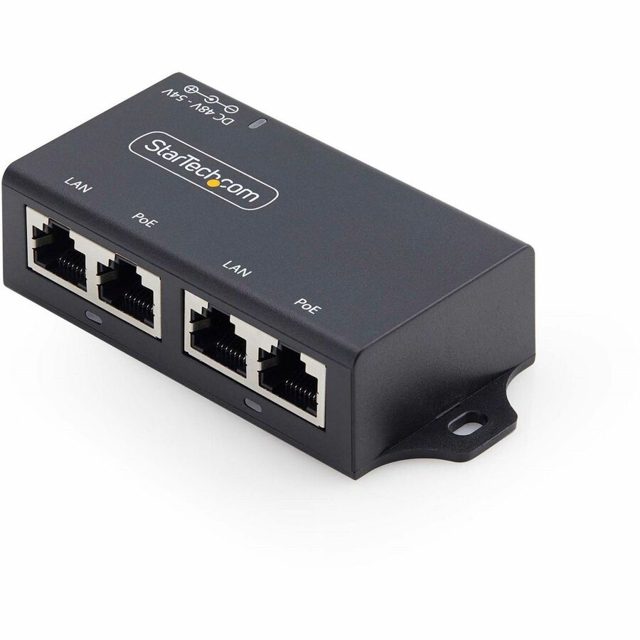 StarTech 2-Port PoE+ Injector, 10/100/1000Mbps, PoE/PoE+ (802.3af/802.3at), 30 Watt, 1Gbps Ethernet, Wall Mountable, Unmanaged