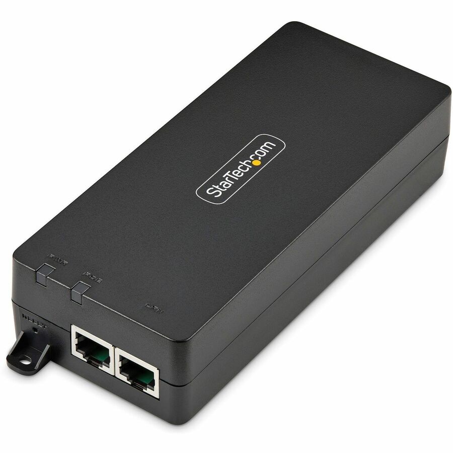 StarTech 1-Port 10Gbps Gigabit PoE++ Injector, 90W, 2.5/5/10G Ethernet/10/100/1000M, PoE++ (802.3af/at/bt), Wall Mount, Unmanaged, TAA