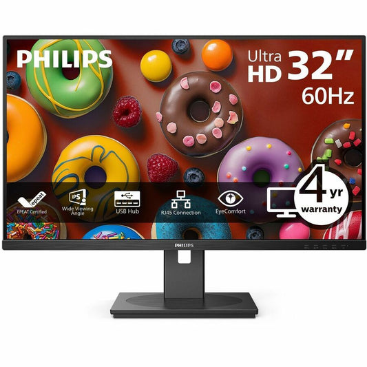 PHILIPS 32B1U3900 - 32 inch Monitor, LED, 4K UHD, USB-C (90W), HDMIx2, DP, RJ45, 4 Year Manufacturer Warranty - 32"
