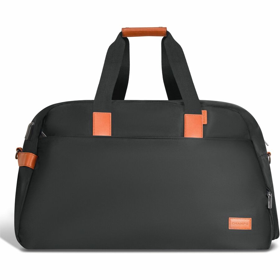 Champs Vintage Carrying Case (Duffel) for 11" to 15.6" Notebook, Tablet, Glasses, Travel, Shoes - Black