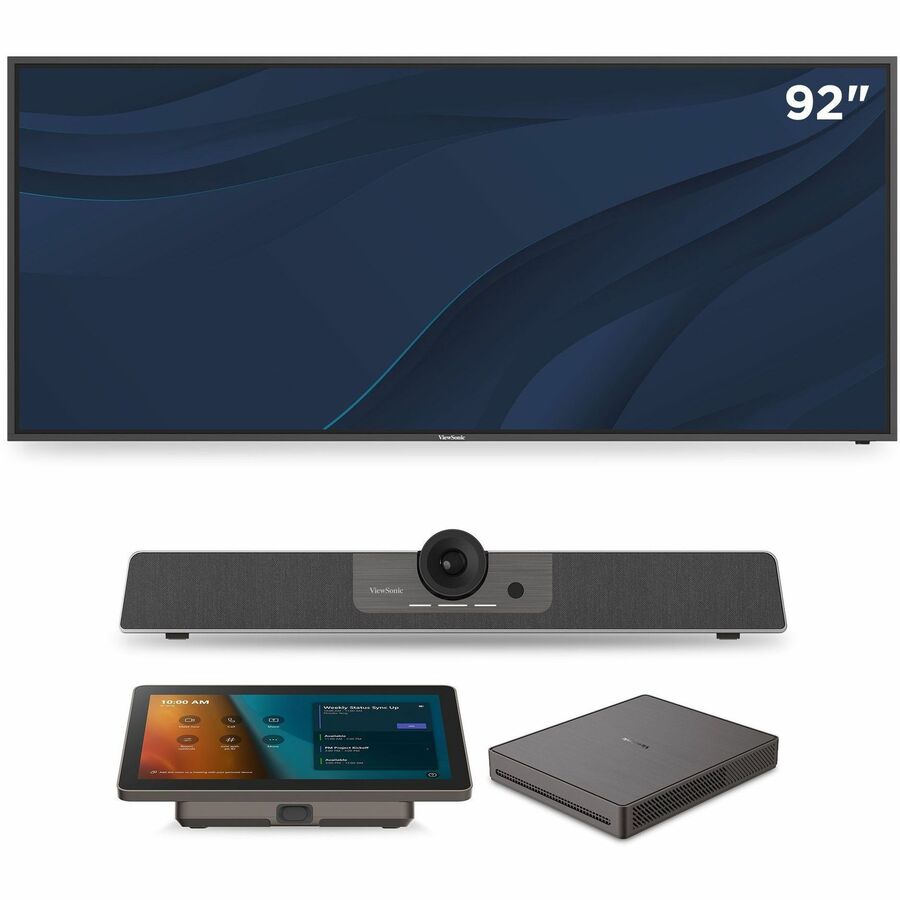 ViewSonic CDE92UW-MTR - TeamJoin Microsoft Teams Room Bundle 92 Inch Ultrawide 21:9 5K Display, Mini-PC, 10.1 Inch Touch Console