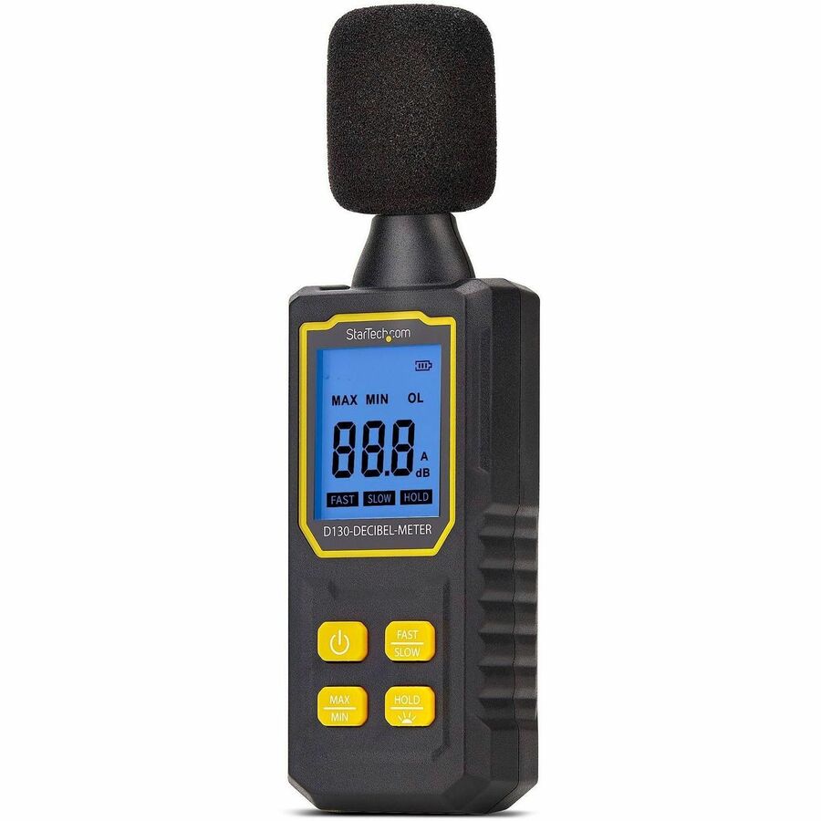 StarTech Handheld Digital Sound Meter w/Large LCD, Noise/Decibel Level Reader for Server Rooms/Offices, Audio Monitor, 30-130dBA Range