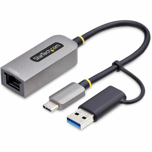 StarTech 2.5GbE USB-C to Ethernet Adapter with USB-A Converter, NBASE-T NIC, USB 3.0 Type-C 2.5/1G Multi Speed Network, USB 3.1 RJ45