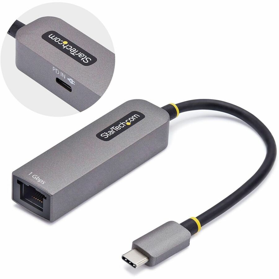 StarTech USB-C to Ethernet Adapter, 100W PD Pass-Through, NIC, USB 3.0 Type-C 1Gbps Multi Speed Network, USB 3.1 RJ45, Windows & Mac