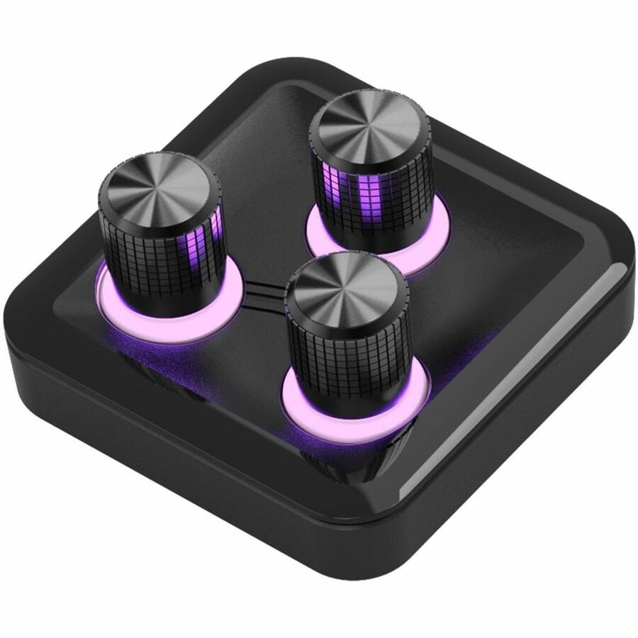 Cooler Master MasterHUB 3xKnob Module - Modular Dial Controller with 3 Precision Knobs for Volume, Scrolling, and Fine Adjustments