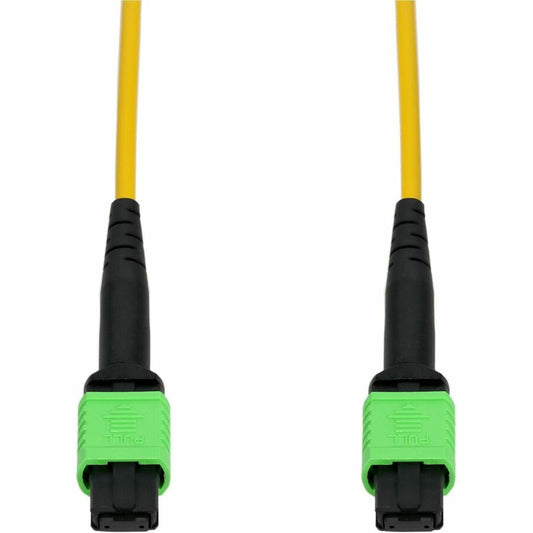 5M MPO TO MPO YELLOW DUPLEX OFNR (RISER-RATED) 12-STRAND SMF FIBER PATCH CABLE
