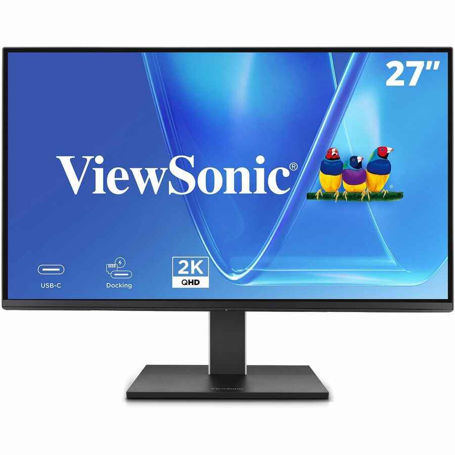 ViewSonic VG2758-2K 27 Inch 1440p Docking Monitor, IPS Display with 100W USB-C for Smooth Home and Office Productivity, Full Ergonomic Adjustability, RJ45, HDMI, 5-Port USB Hub, and DisplayPort Inputs
