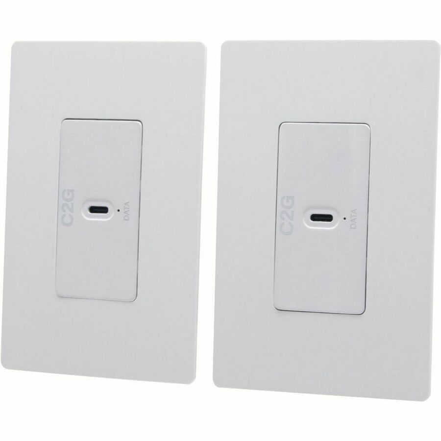 C2G Superbooster 1-Port USB over Cat6a Wall Plate to Wall Plate Extender Kit - USB 3.2 Gen1 (5Gbps)