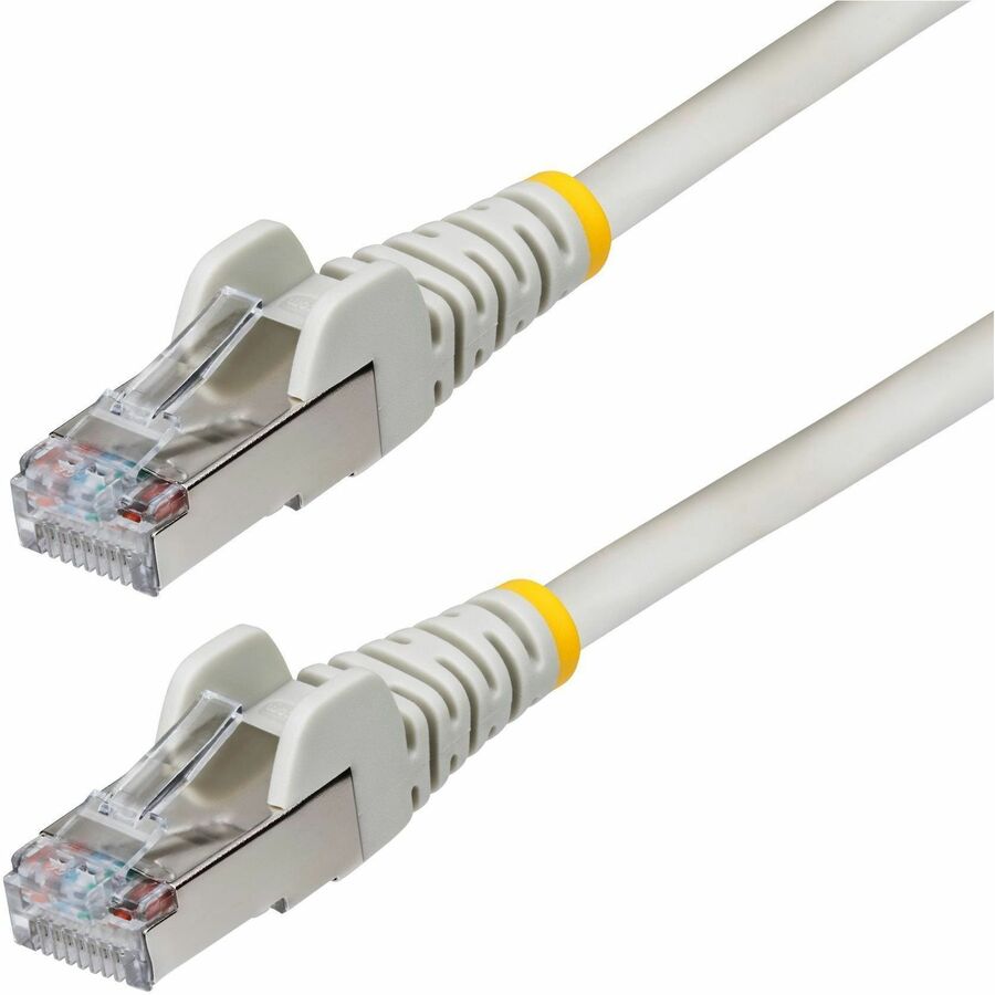 StarTech 50ft Gray CAT6a Ethernet Cable, Snagless RJ45, 10G, 100W PoE, S/FTP, LSZH, 27AWG Pure Copper, 500MHz, Shielded Network Cord