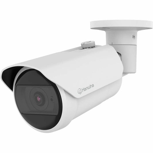 Wisenet QNO-C8023R 5 Megapixel Outdoor Network Camera - Color - Bullet - White - TAA Compliant