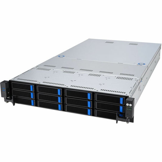 Asus RS521A-E12-RS12U Server Barebone System - 2U Rack-mountable - Socket SP5 - 1 x Processor Support - 1 x AMD EPYC 5th Gen