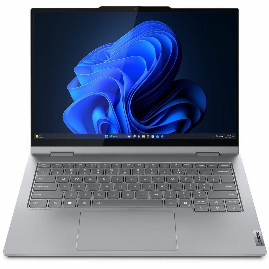 Lenovo ThinkBook 14 G5 IAU 21SQ0000US 14" Touchscreen Convertible 2 in 1 Notebook - WUXGA - Intel Core Ultra 5 225U - 16 GB - 512 GB SSD - English (US) Keyboard - Luna Gray