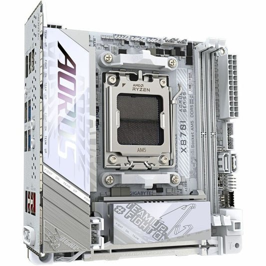 GIGABYTE Ultra Durable X870I AORUS PRO ICE Gaming Desktop Motherboard - AMD X870 Chipset - Socket AM5 - Mini ITX