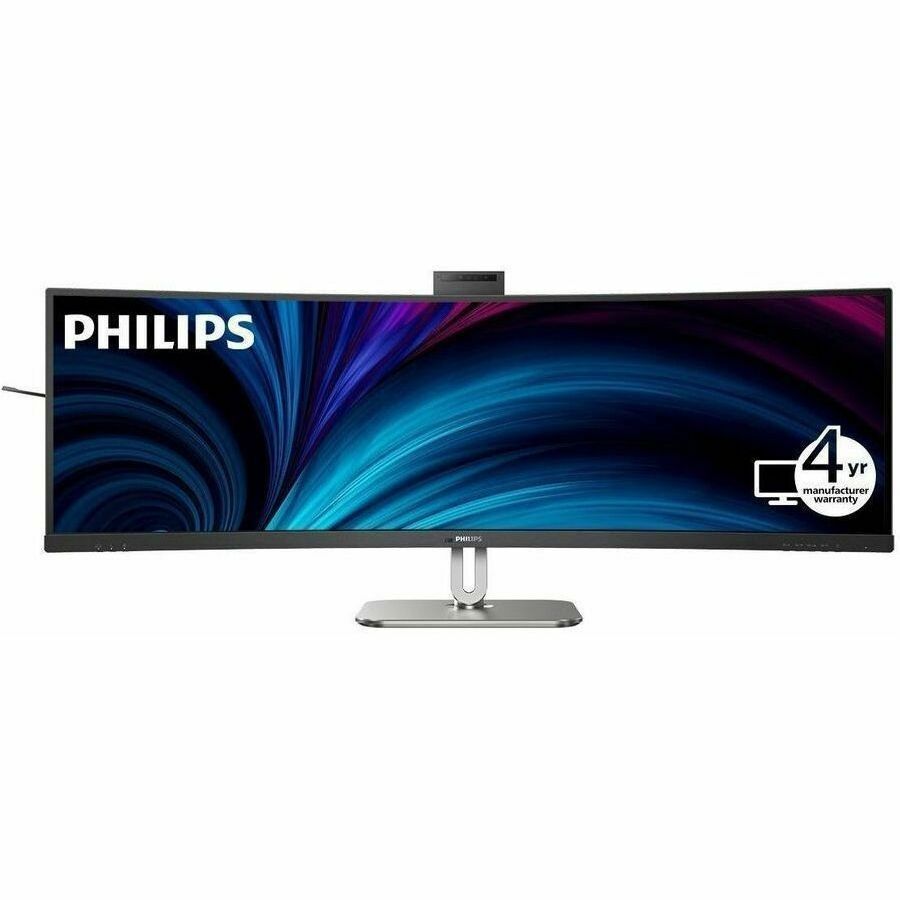 Philips 49B2U6900CH 49" Class Webcam UW-QHD Curved Screen LED Monitor - 32:9 - Textured Black