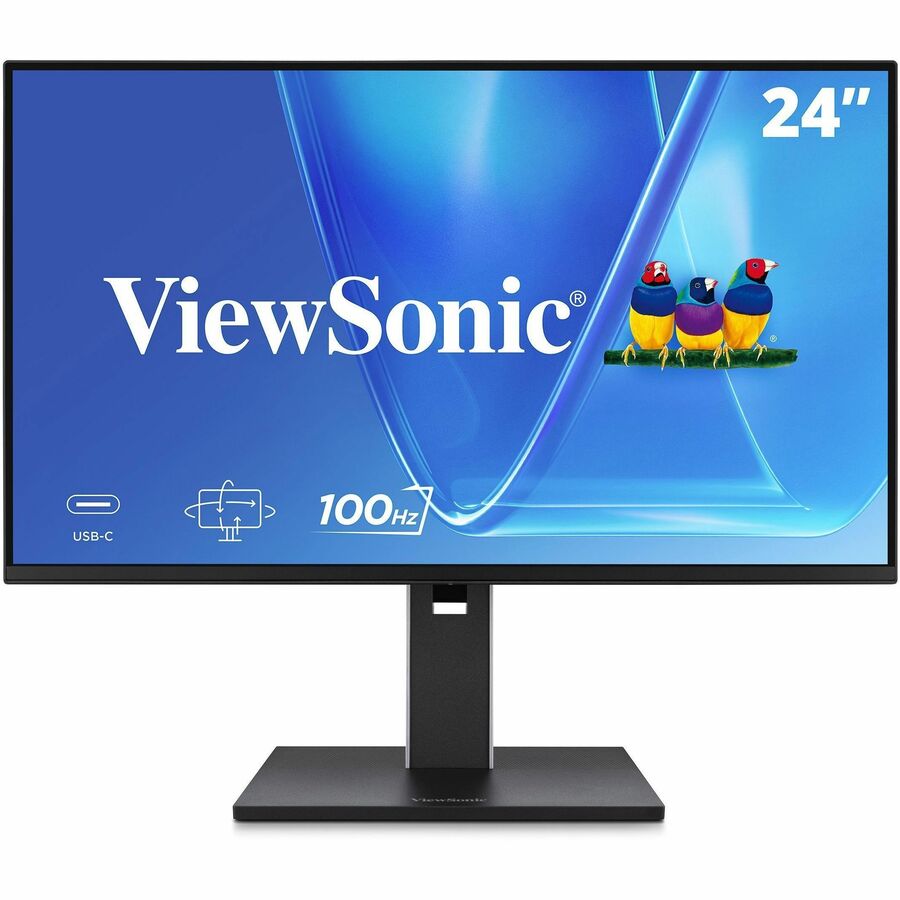 ViewSonic VG2452 24 Inch 1080p Monitor, IPS Display with 100Hz for Smooth Home and Office Productivity, Full Ergonomic Adjustability, 5-Port USB Hub, 65W USB-C, HDMI, and DisplayPort Inputs