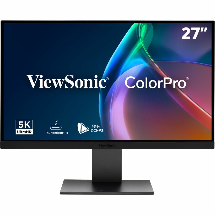 ViewSonic VP2788-5K 27 Inch 5K Mac-Ready Monitor, IPS with 100% sRGB, 99% DCI-P3 and Pantone Validated for Mac Studio Desktop Setups, Advanced Ergonomics, Thunderbolt 4, USB, HDMI, and DisplayPort