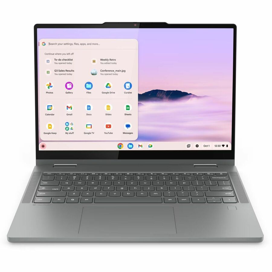 Lenovo 14IRU10 83LL000GUS 14" Touchscreen Convertible 2 in 1 Chromebook - WUXGA - 60 Hz - Intel Core 7 250U - 16 GB - 512 GB SSD - English Keyboard - Luna Gray