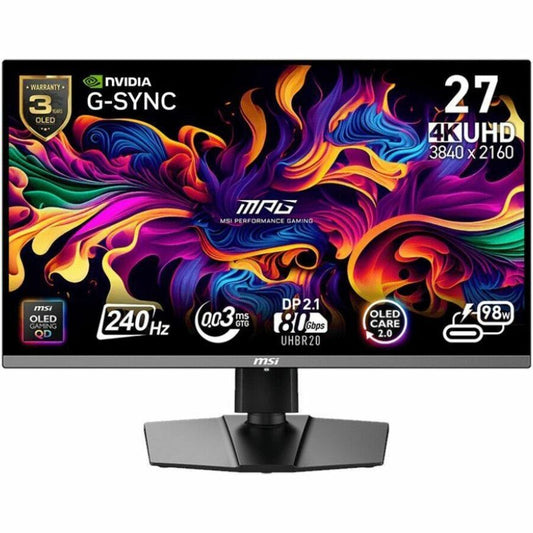 MSI MPG 322URX QD-OLED UHD 240Hz 27 inch Gaming Monitor