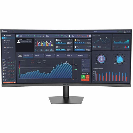 Planar PZN3815Q 38" Class UW-QHD+ Curved Screen LED Monitor - 21:9