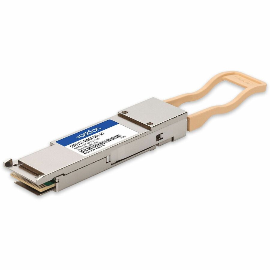 AddOn MSA and TAA 400GBase-SR4 QSFP112 Transceiver (MMF, 850nm, 100m, MPO, DOM, CMIS 5.0, Flat Top)