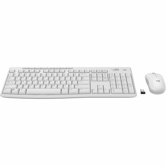Logitech MK270 Wireless Keyboard and Mouse Combo for Windows, 2.4 GHz Wireless, Compact Mouse, 8 Multimedia and Shortcut Keys, Off-White