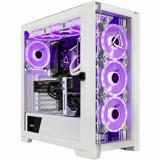CLX SET Gaming Desktop Computer - Intel Core Ultra 9 285K - 64 GB - 4 TB HDD - 2 TB SSD - Mid-tower - White